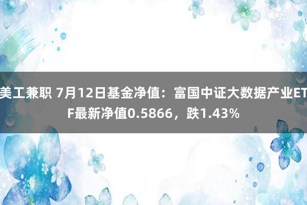 美工兼职 7月12日基金净值：富国中证大数据产业ETF最新净值0.5866，跌1.43%